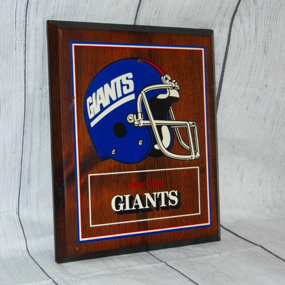 New York Giants Wood Plague Large 13 X 10.5